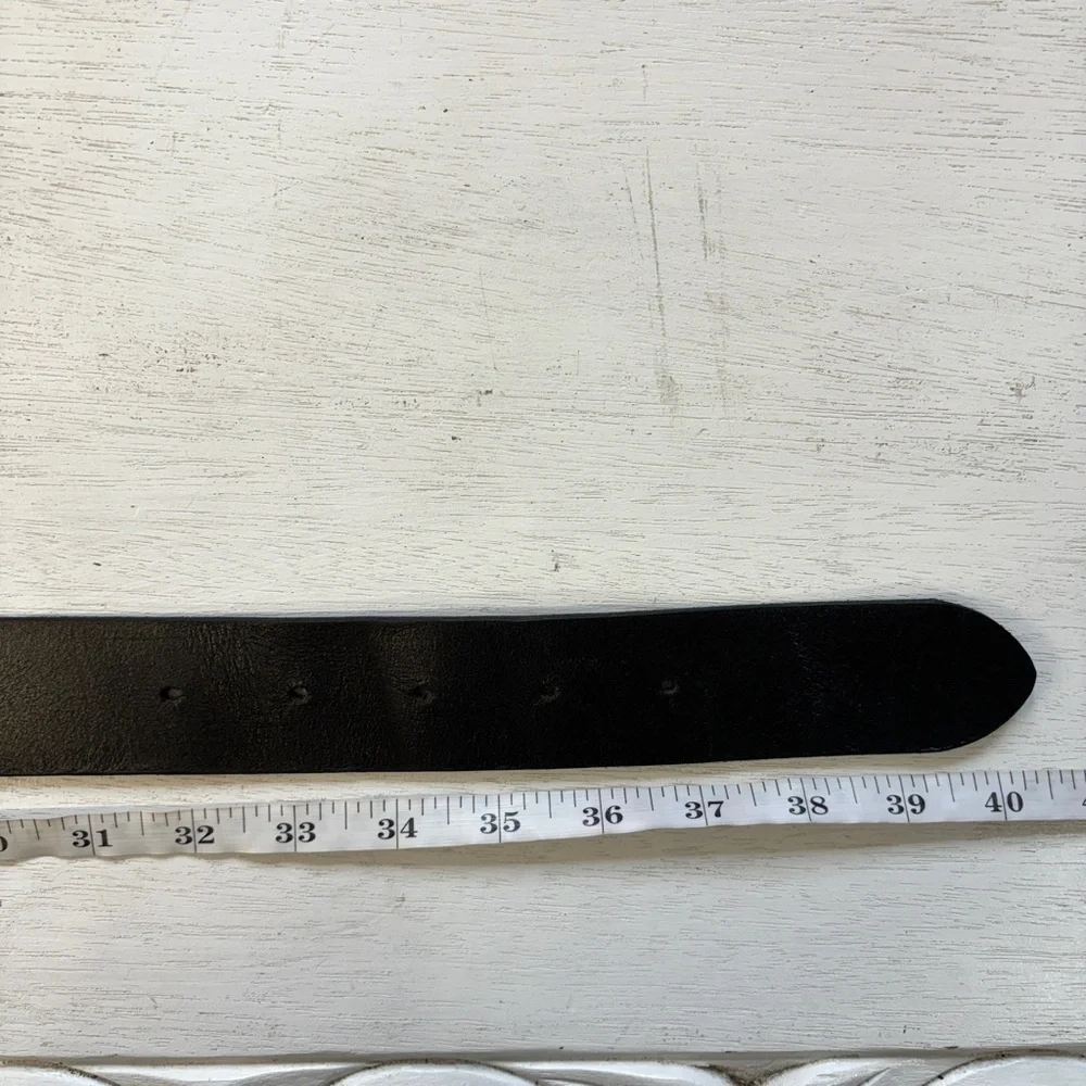 H&M‎ Black Leather Belt Men's 35